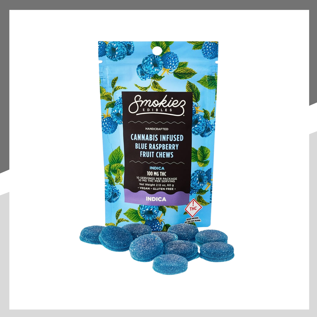 Photograph of product: Oui'd Blue Raspberry | Gummies | 10pk | 100mg