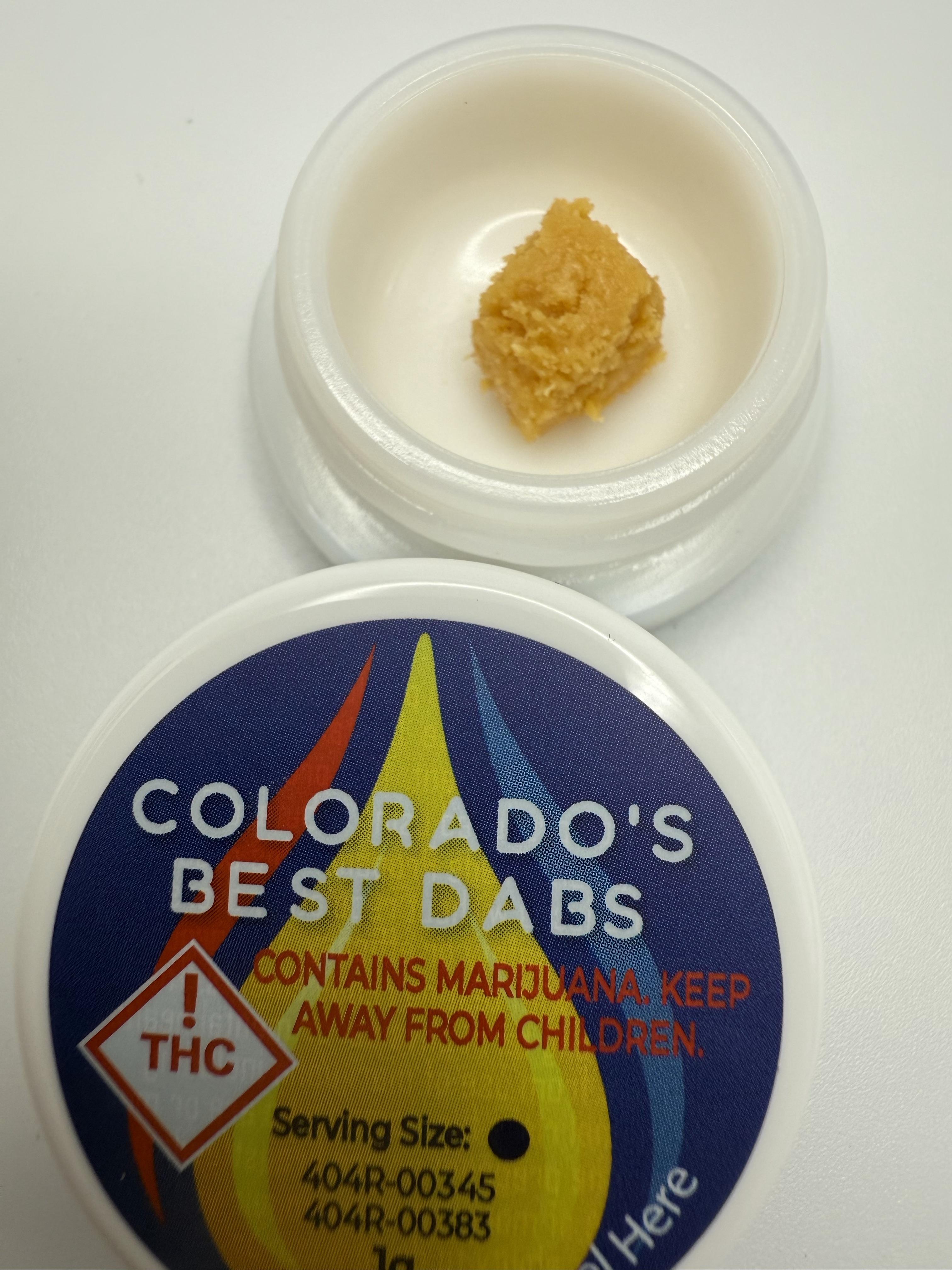 Photograph of product: Colorado's Best Dabs - Gusher Mints (H) - 1g Budder