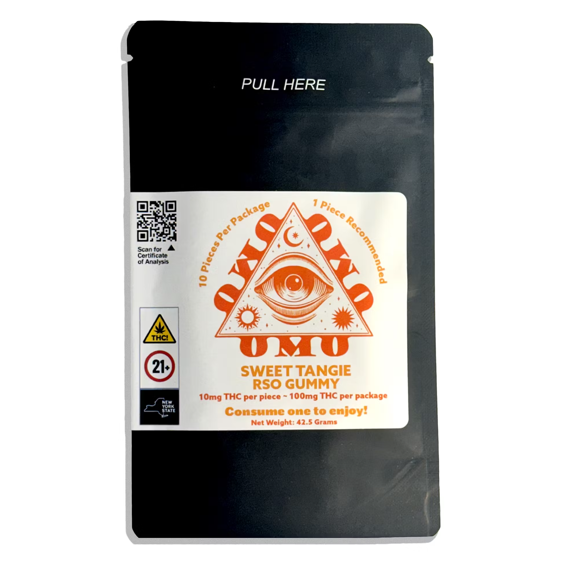 Photograph of product: OMO | Sweet Tangie RSO Gummies | 100MG
