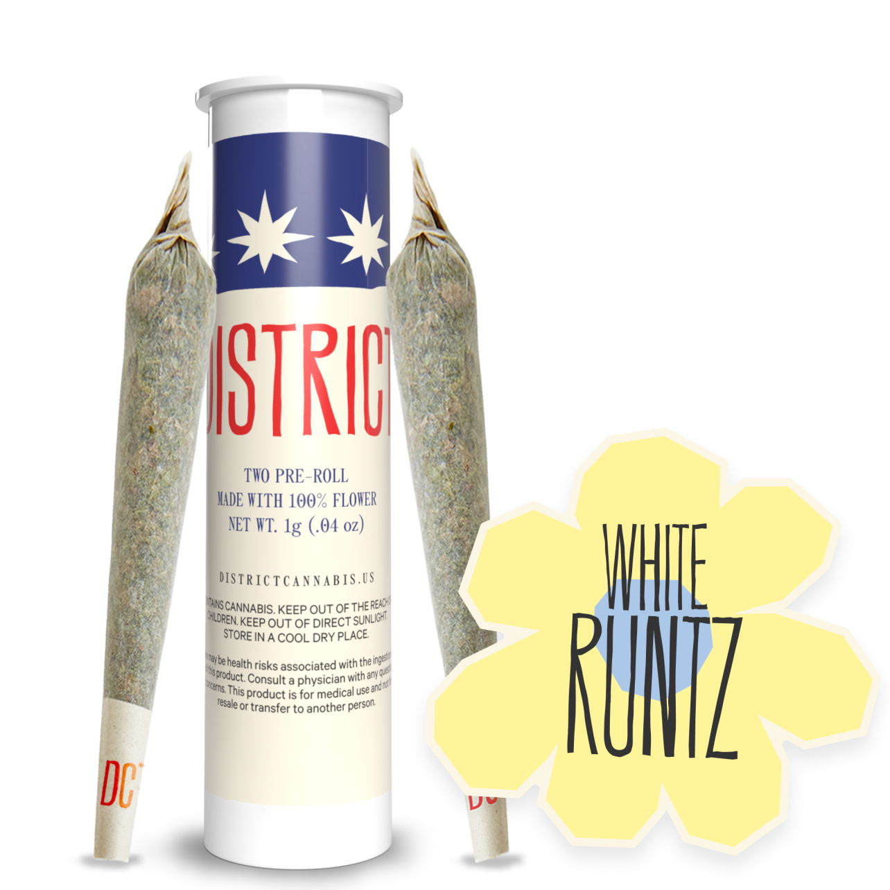 Photograph of product: DC White Runtz 0.75 PRJ $7