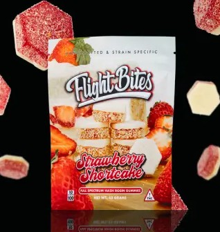 Photograph of Product: Flight Bites - Gummies - Strawberry Shortcake - (H) - 100mg