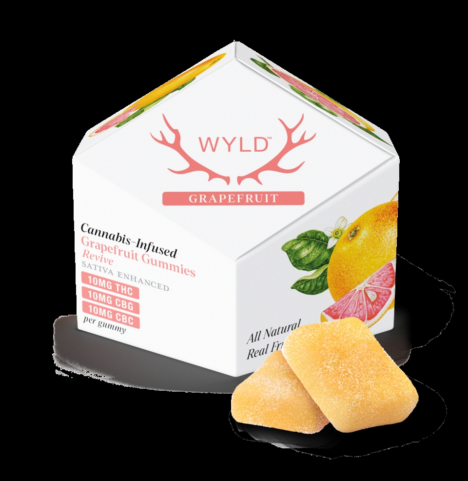 Photograph of product: Grapefruit | 1:1:1 CBG:CBC:TH-oui Gummies | 100mg | 10-Pack