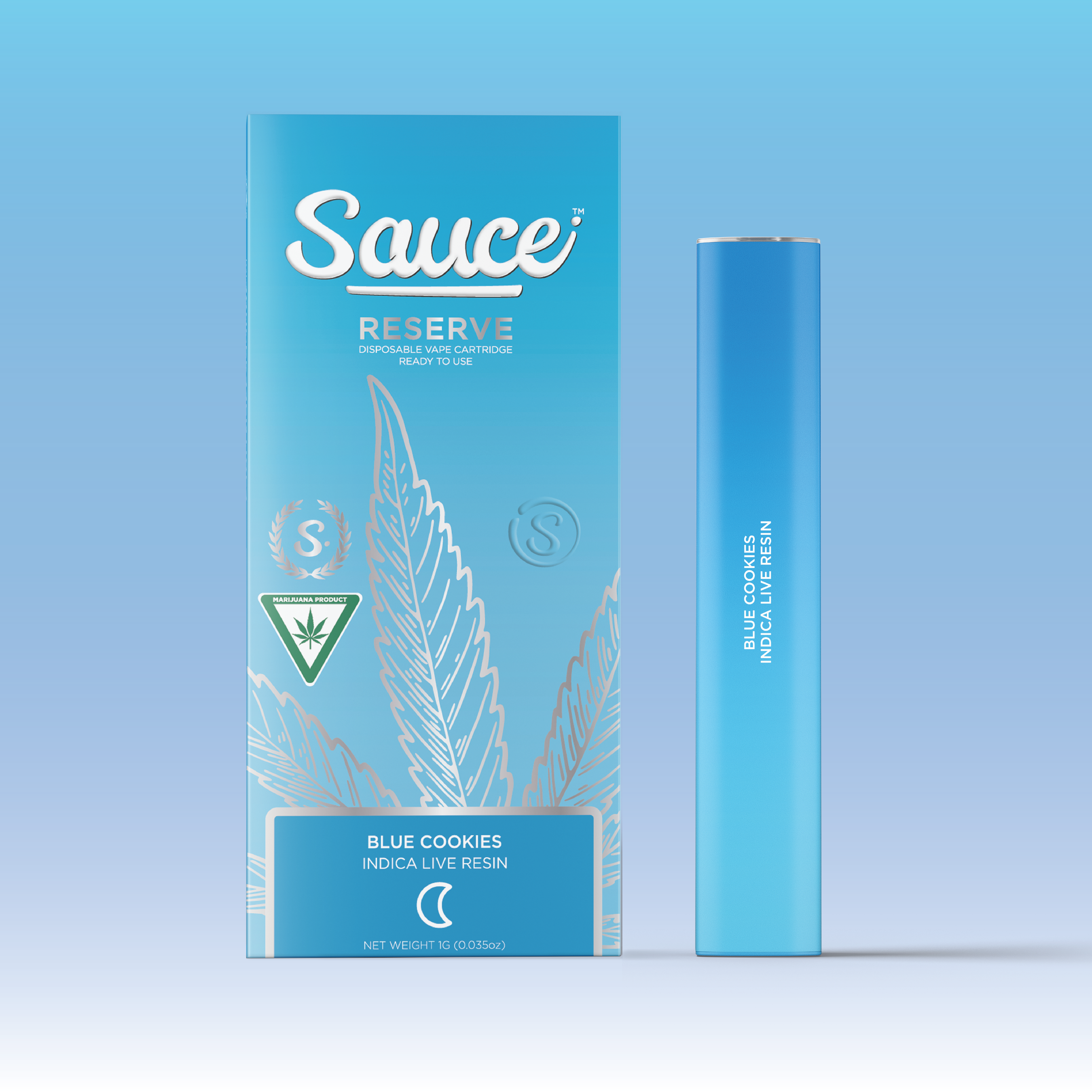 Photograph of product: Blue Cookies | 1G Live Resin Disposable Cart