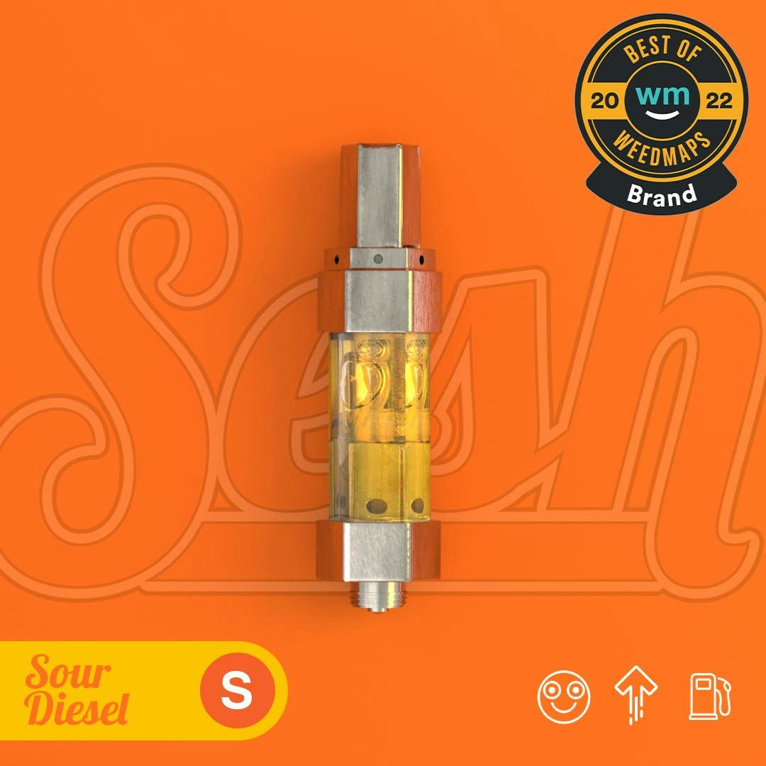 Photograph of product: Sesh Cartridge (500mg) - Sour Diesel