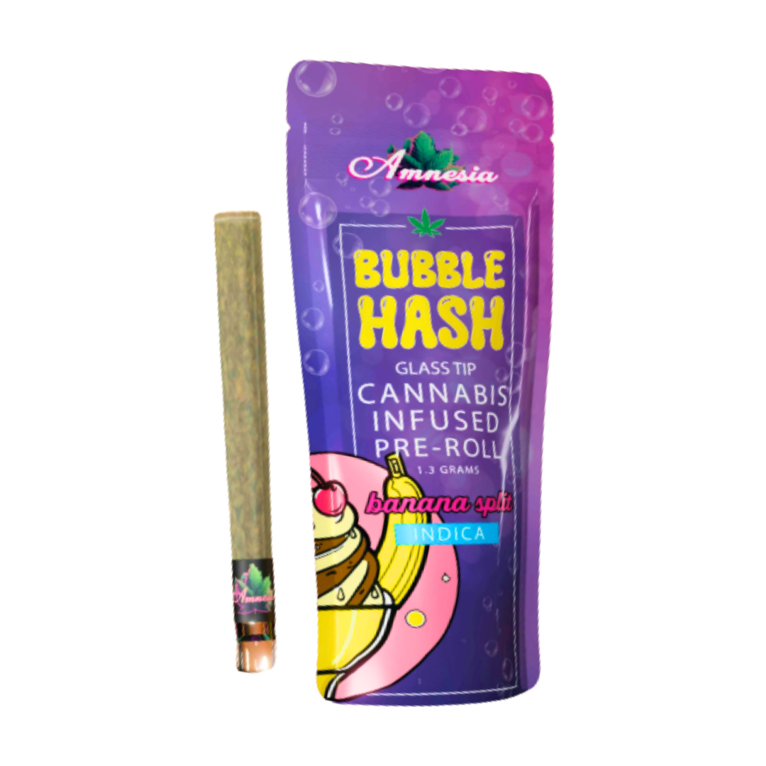 Photograph of product: Amnesia - 1.3g Bubble au chocolat Pre-Roll - Banana Split