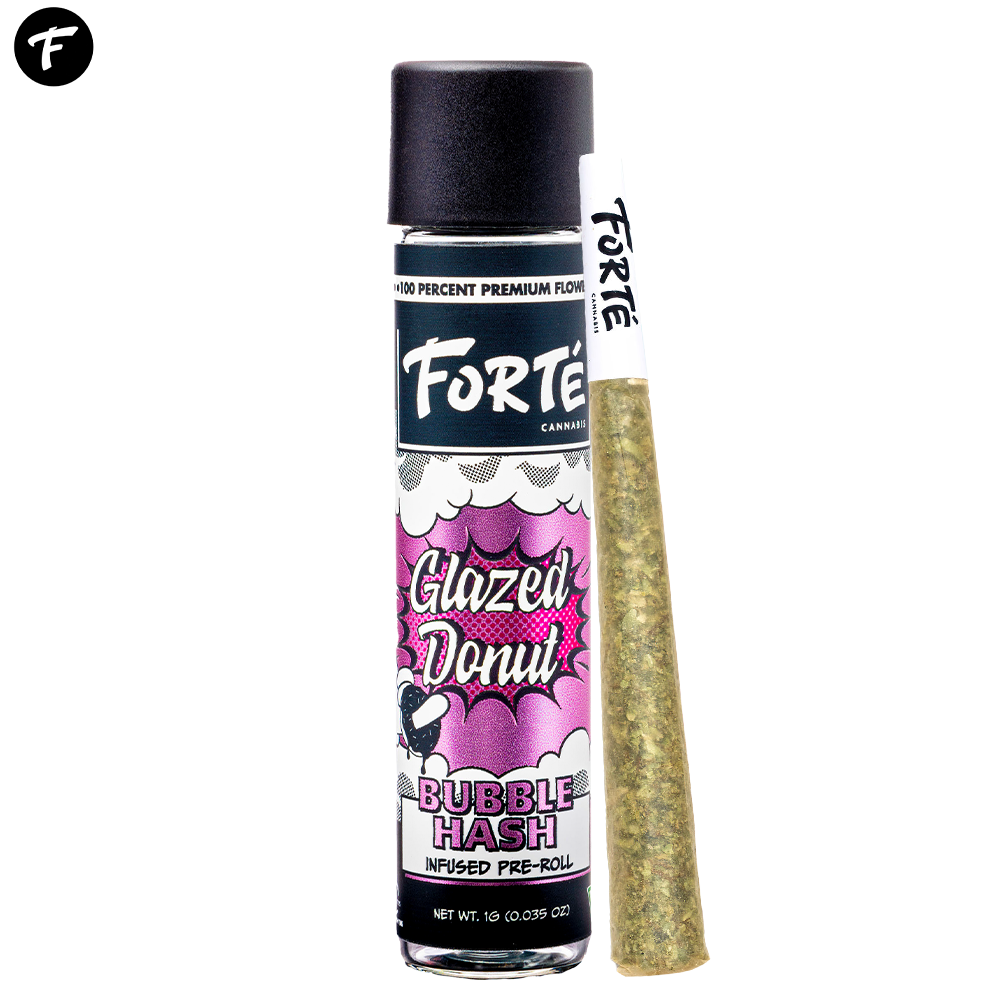 Photograph of product: Glazed Donut Bubble au chocolat Infused Pre-Roll | 1g