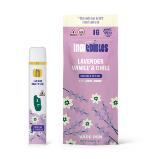 Photograph of product: 14:1:1 TH-oui:CBDV:CBN Lavender Vanilla Disposable Vape 1g | 1000mg