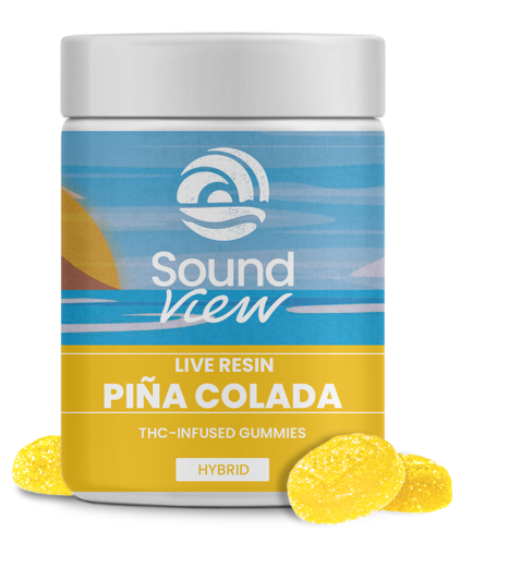 Photograph of product: SoundView Live Resin Pia Colada Gummies T92.4 (H) 20 Pack - 00096
