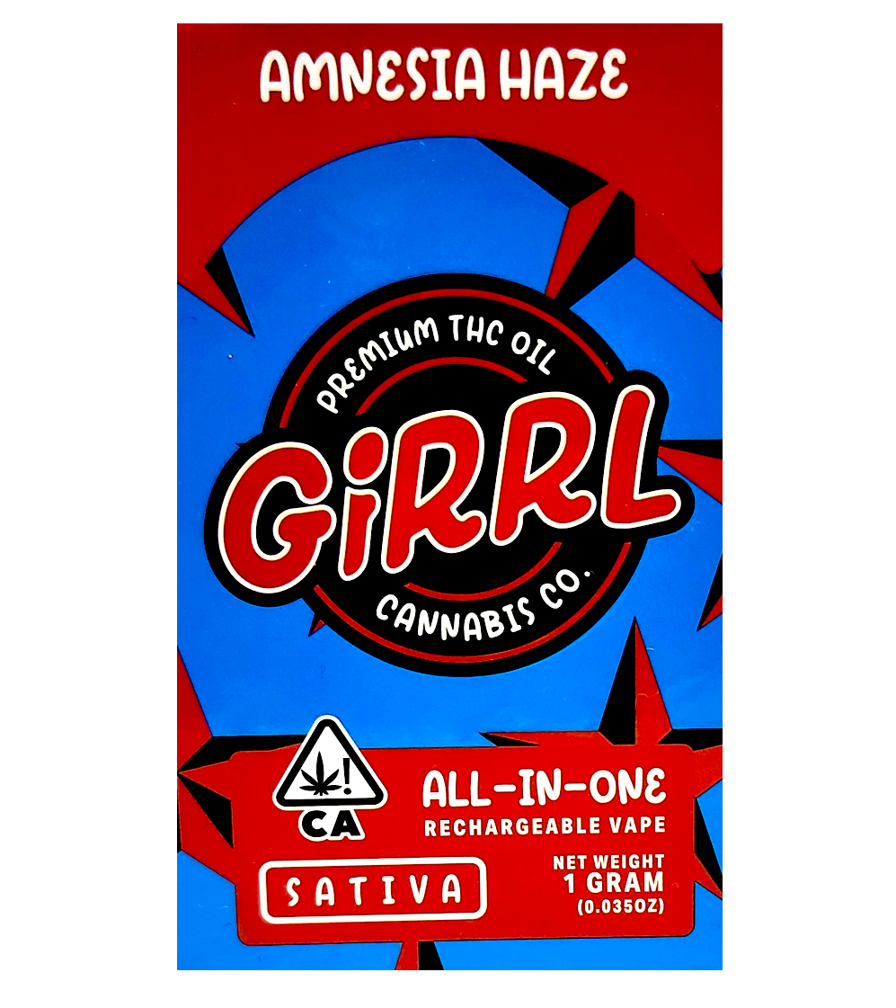 Photograph of product: 1g Amnesia Haze (Oui'd) All-in-One 82% $30 or 2/$50