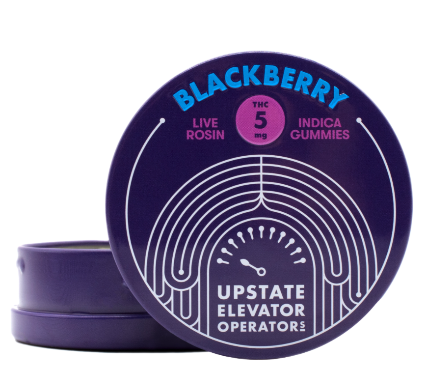 Photograph of product: Upstate Elevator | Oui'd Live Rosin Gummy | 5mg TH-oui | Blackberry