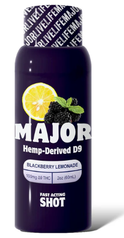 Photograph of product: MAJOR - Blackberry Lemonade fast acting shot 100mg [H]