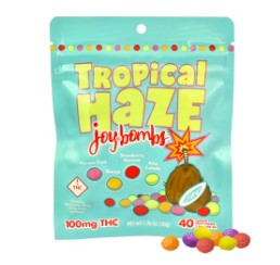 Photograph of product: Joybombs Tropical Haze 100mg 40pk