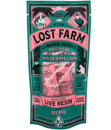 Photograph of product: Watermelon x Gelato | Lost Farm | 100mg Chews