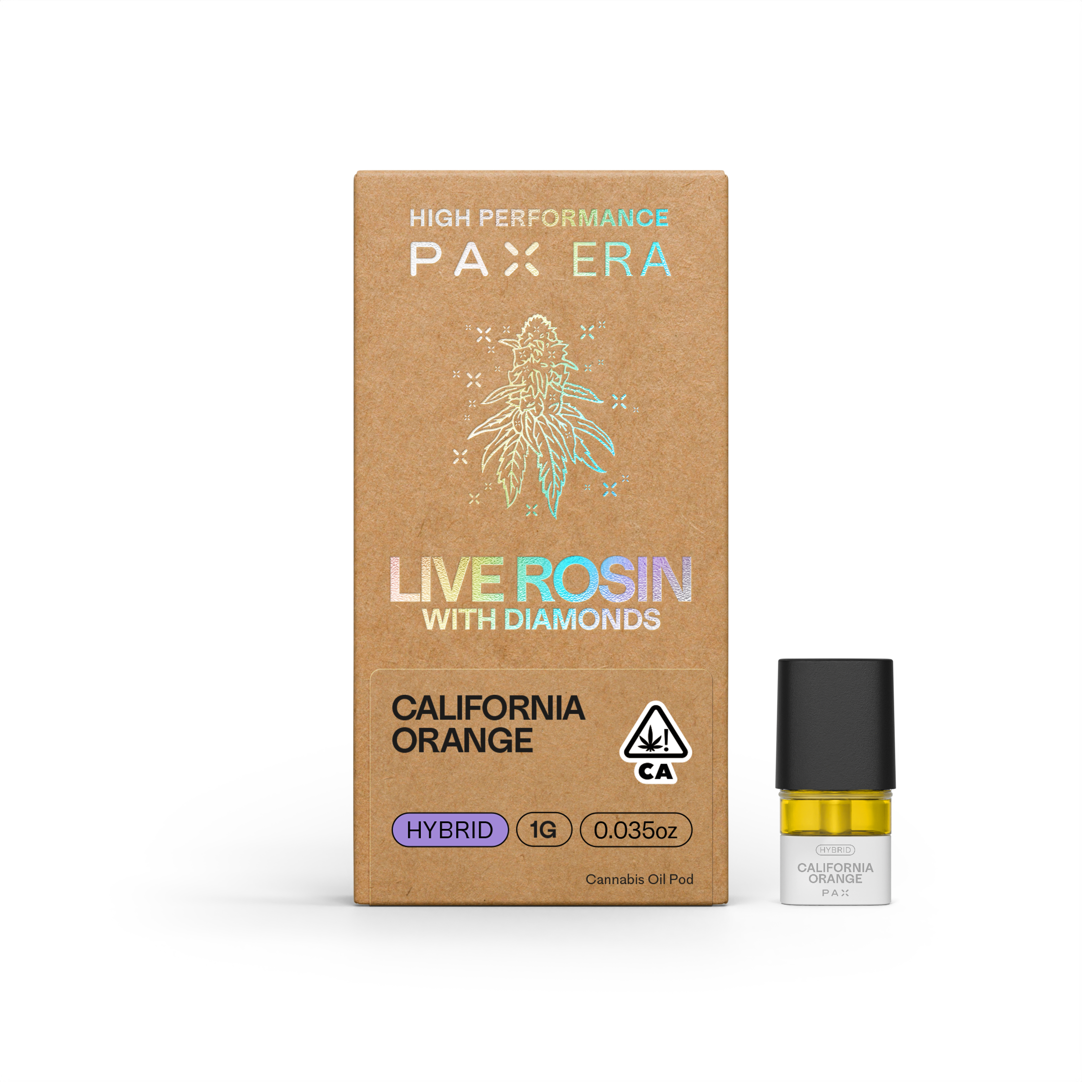 Photograph of product: Live Rosin with Diamonds | California Orange 1g