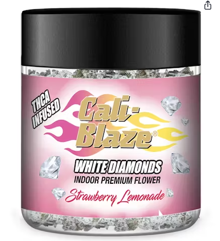 Photograph of product: Cali Blaze Strawberry Lemonade White Diamond Infused - 3.5g
