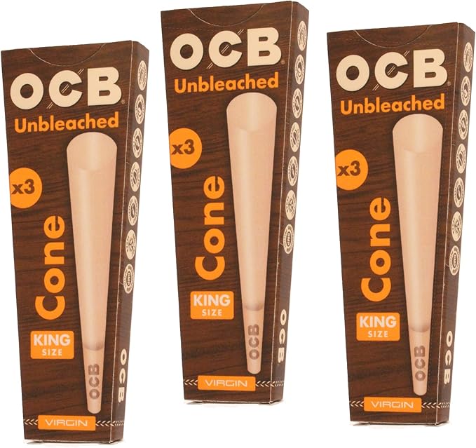 Photograph of product: Cones - OCB Unbleached - King Size 3pk
