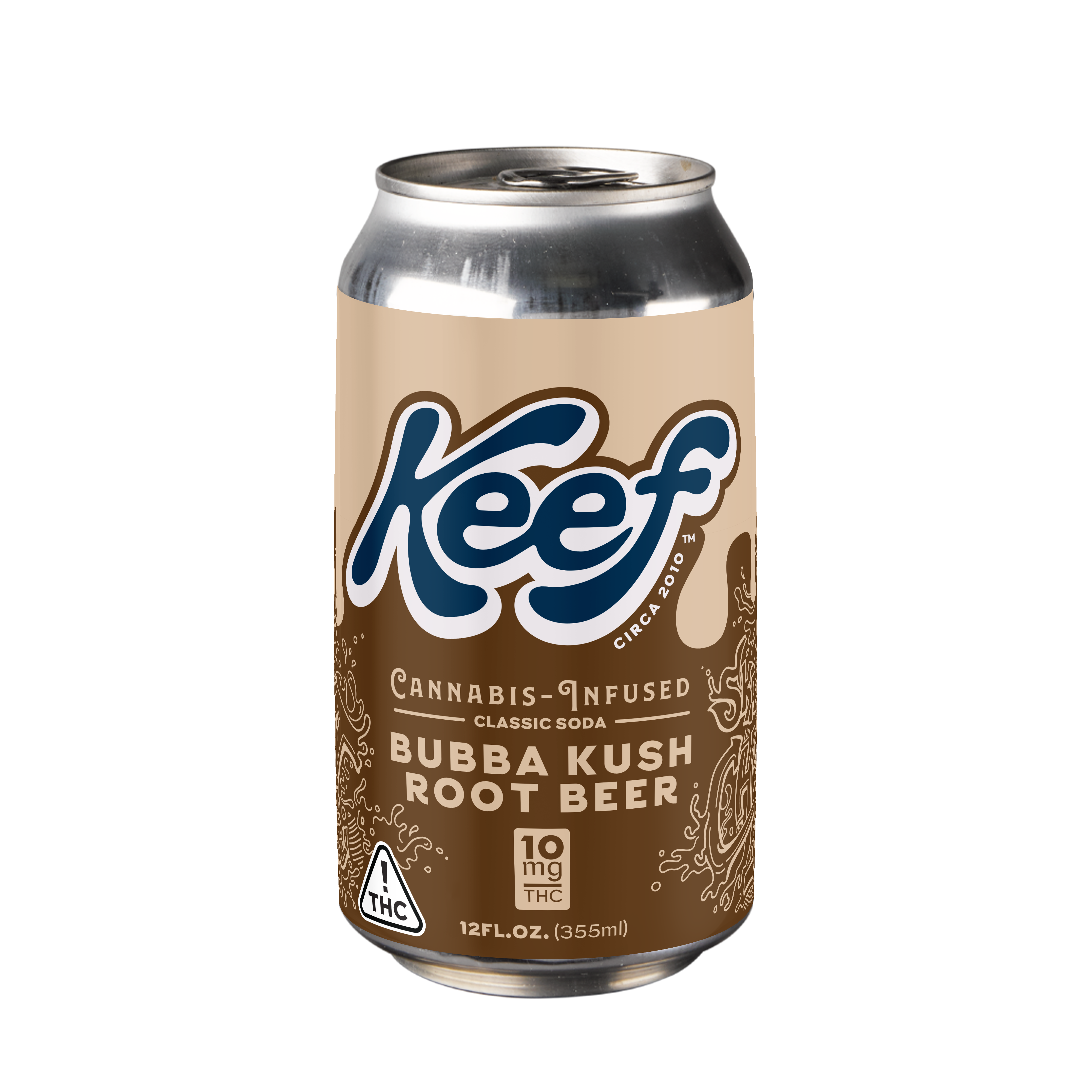 Photograph of product: Keef Bubba Kush Root Beer (H) Xtreme Soda 100mg 12oz
