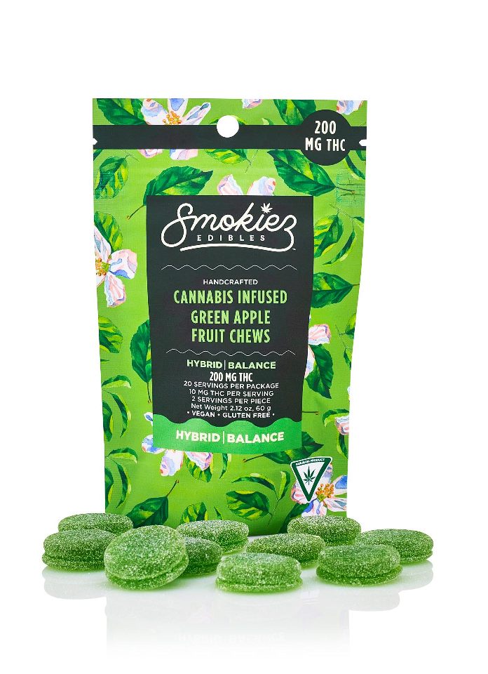 Photograph of product: Green Apple Fruit Chews - Hybrid