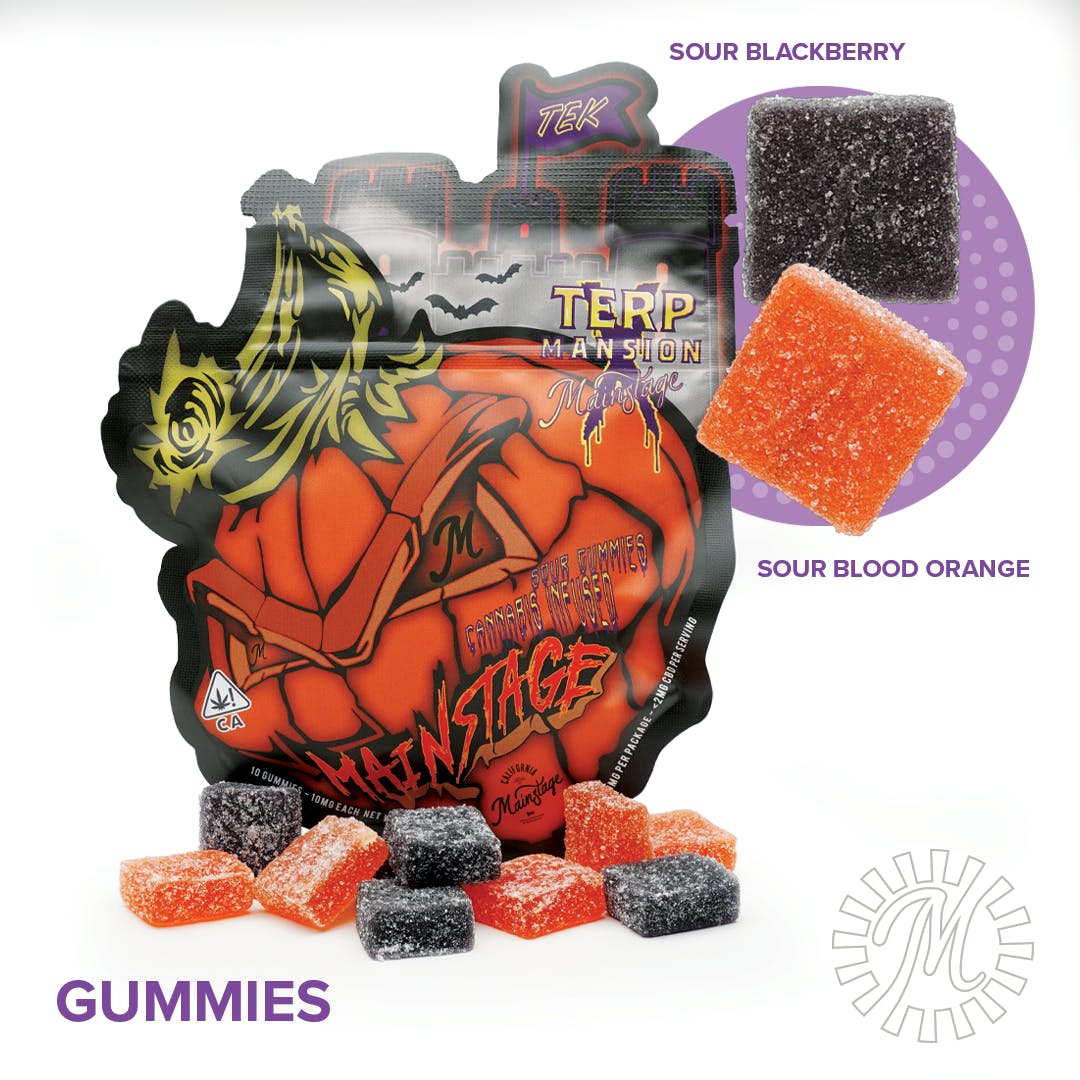 Photograph of product: MAINSTAGE X TERP MANSION - HALLOWEEN GUMMIES 100MG