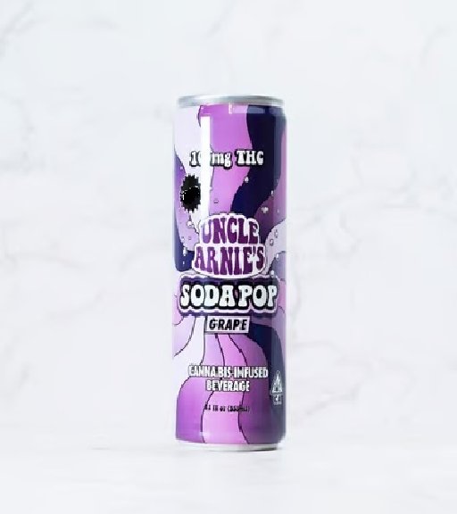 Photograph of product: Uncle Arnies Soda 100mg Grape