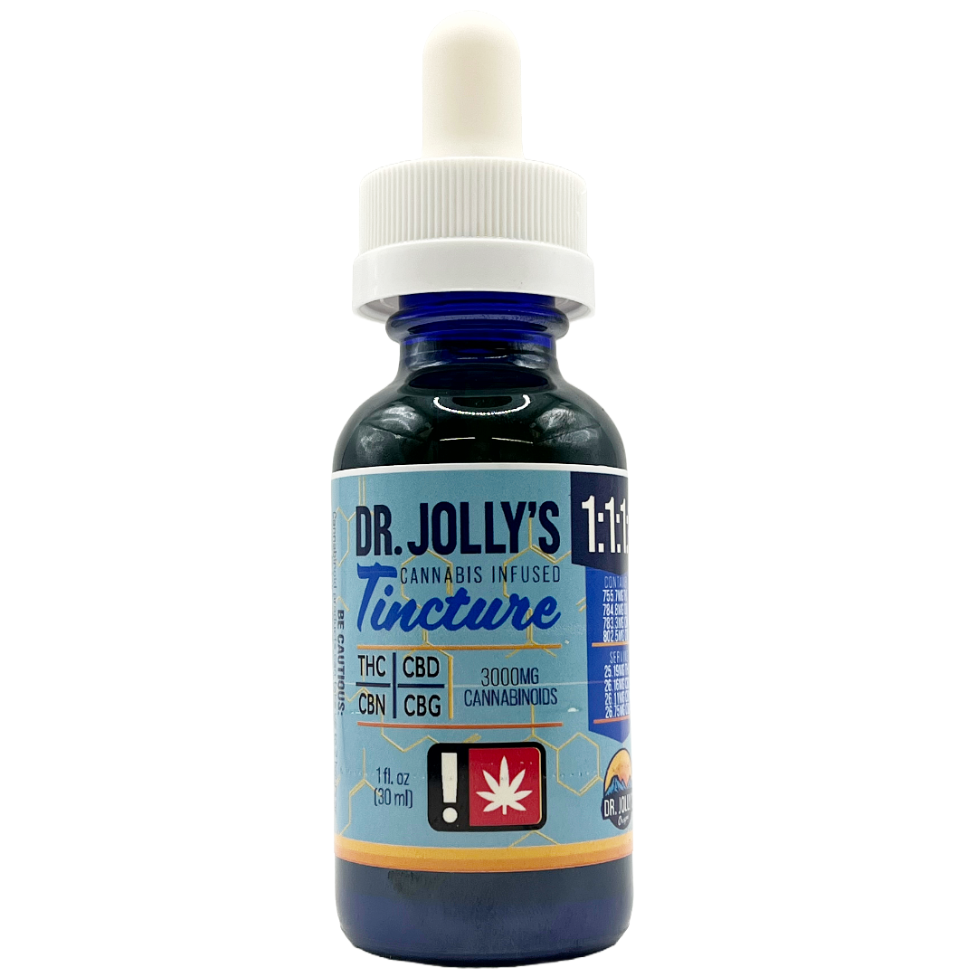 Photograph of product: Dr.J- TH-oui:CBD:CBN:CBG 1:1:1:1 Tincture