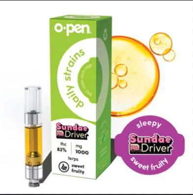 Photograph of product: O.Pen Daily Strains Sleepy Sundae Driver Cartridge