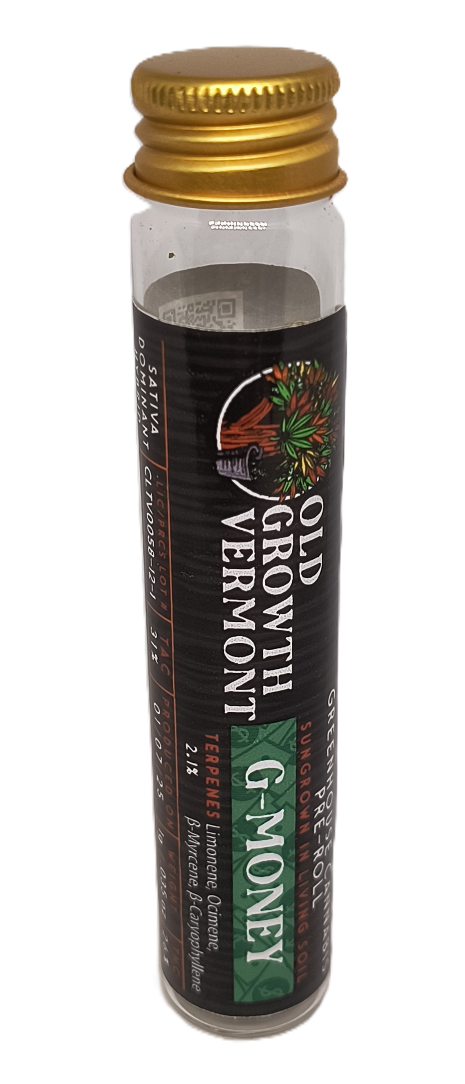 Photograph of product: G-Money Pre-Roll | Old Growth