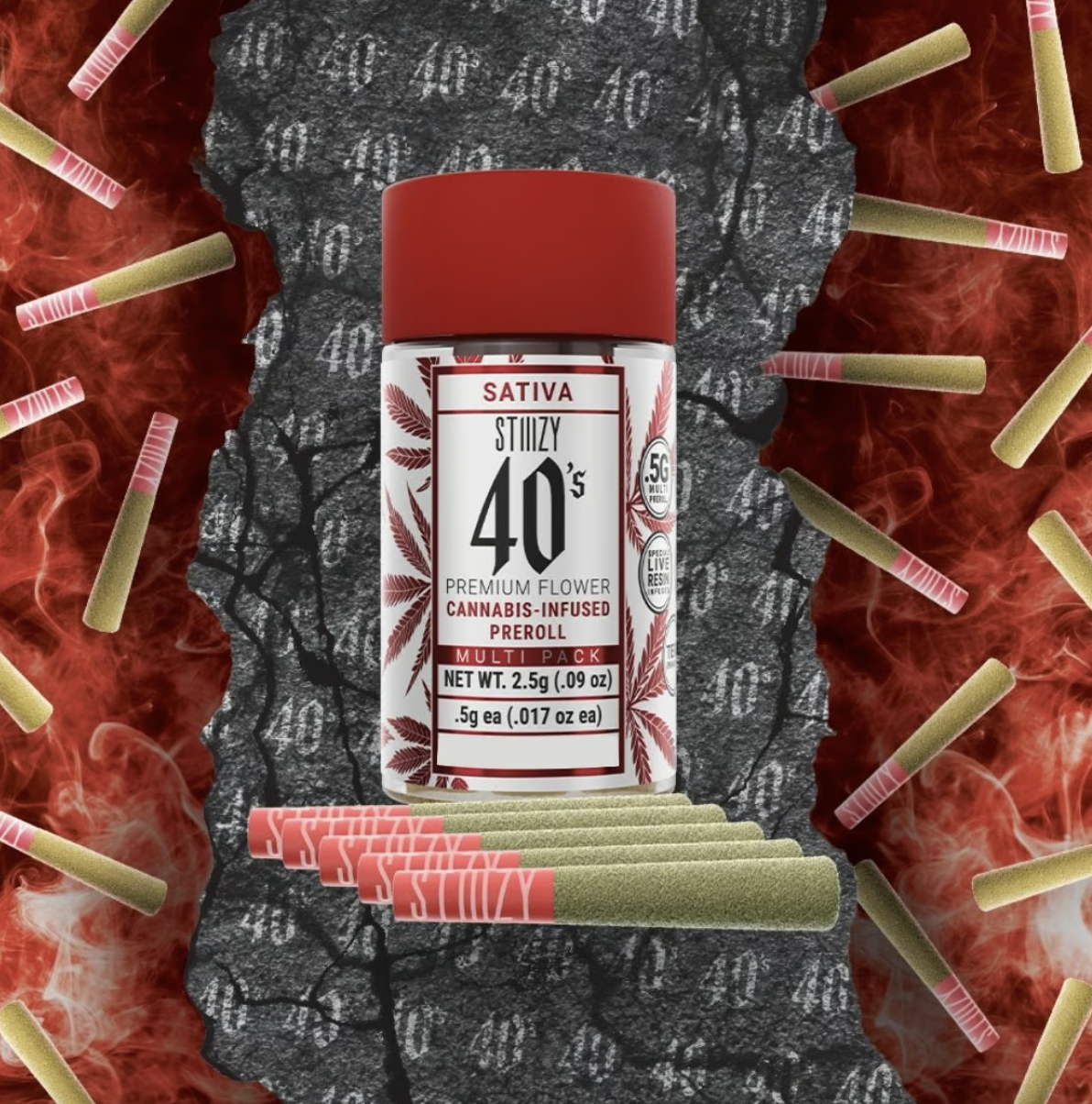 Photograph of product: 40S | ORANGE SUNSET INF MINI PREROLLS 5PK | 2.5G | Oui'd