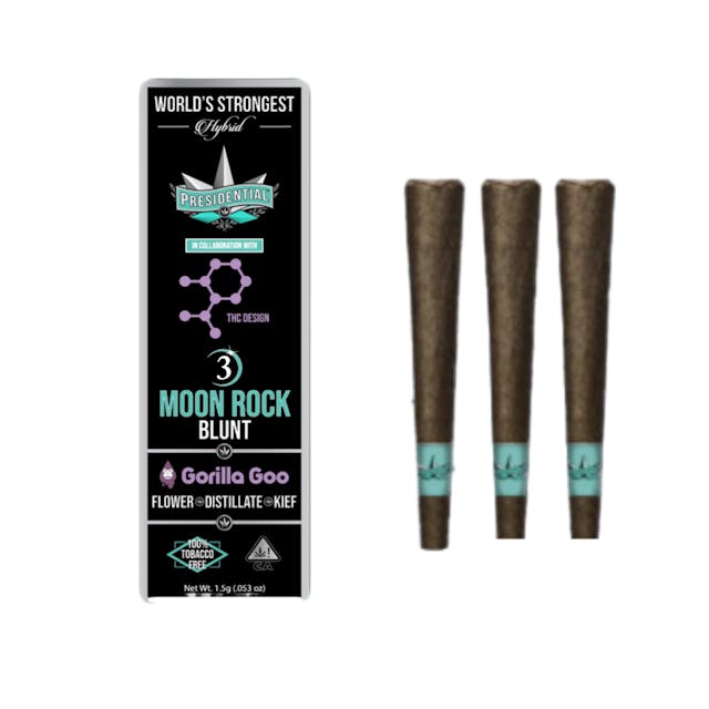 Photograph of product: Gorilla Goo Pee Wee Moon Rock 3pk Blunt (1.5g) - 