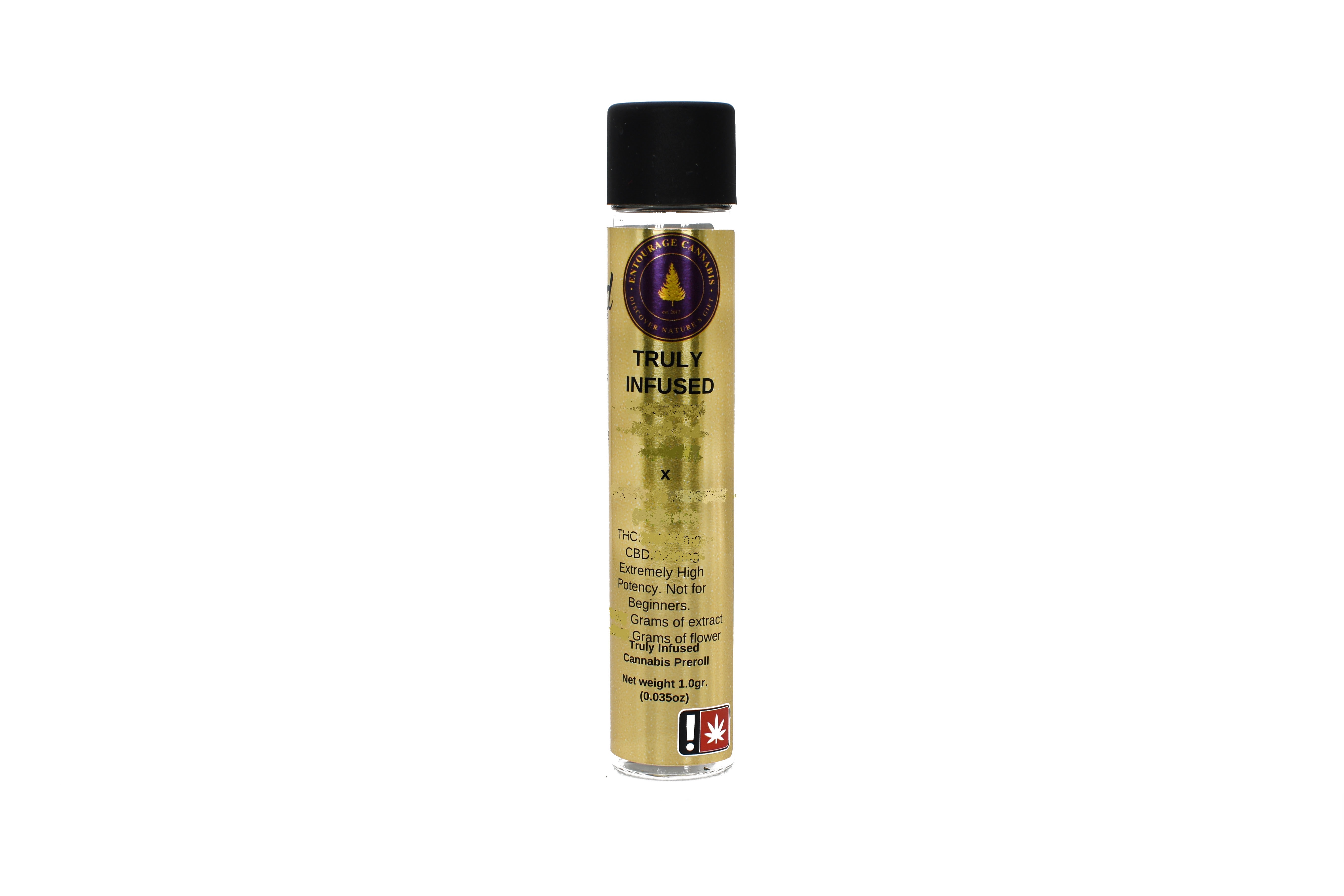 Photograph of product: Entourage Oui'd 1.5g ZUYAQUI x FROSTED GARLIC KNOTS Infused Pre-Roll