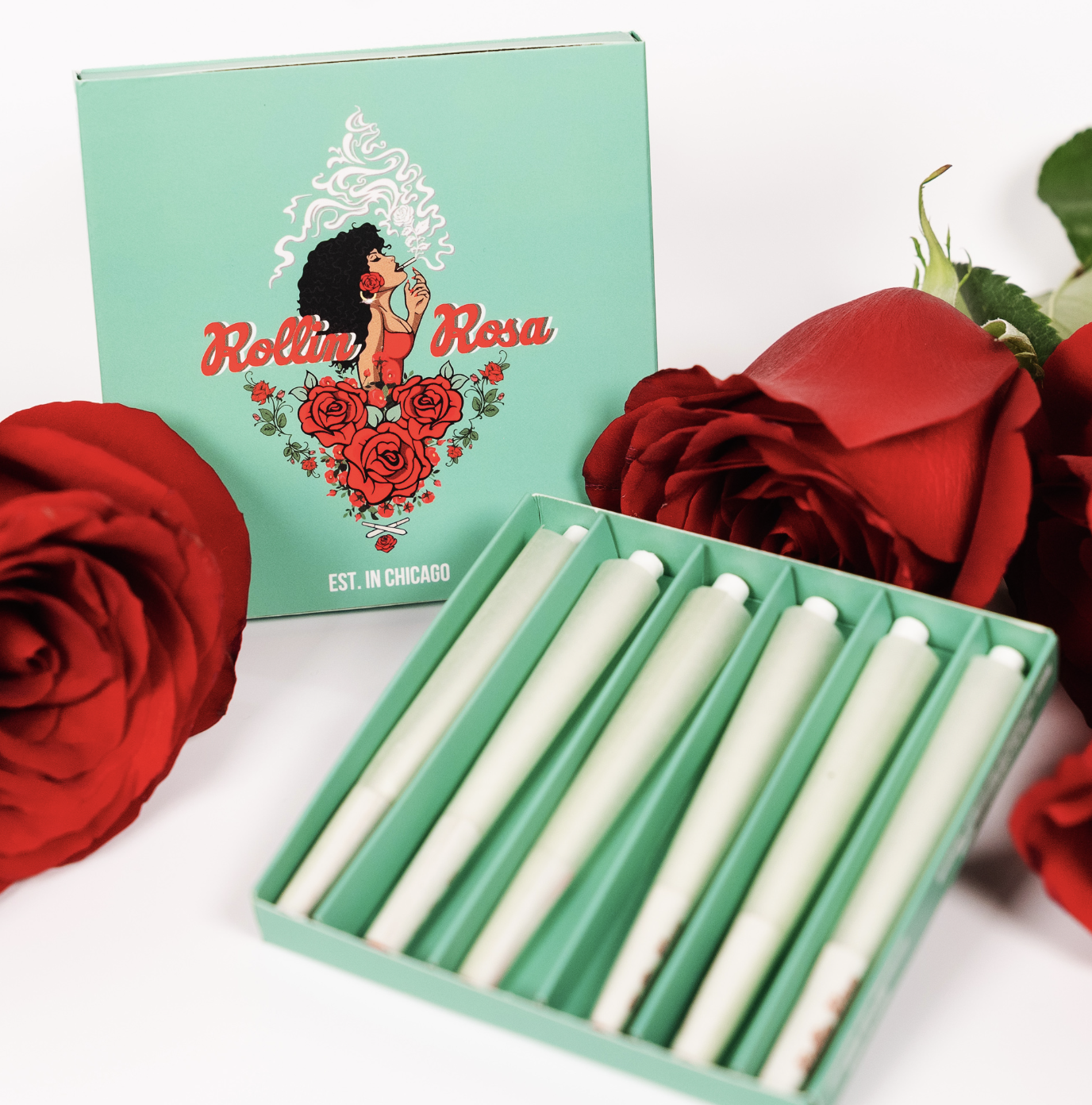 Photograph of product: NUERA ROLLIN' ROSA STELLA BLUE 6PK PRE-ROLLS 4.2G