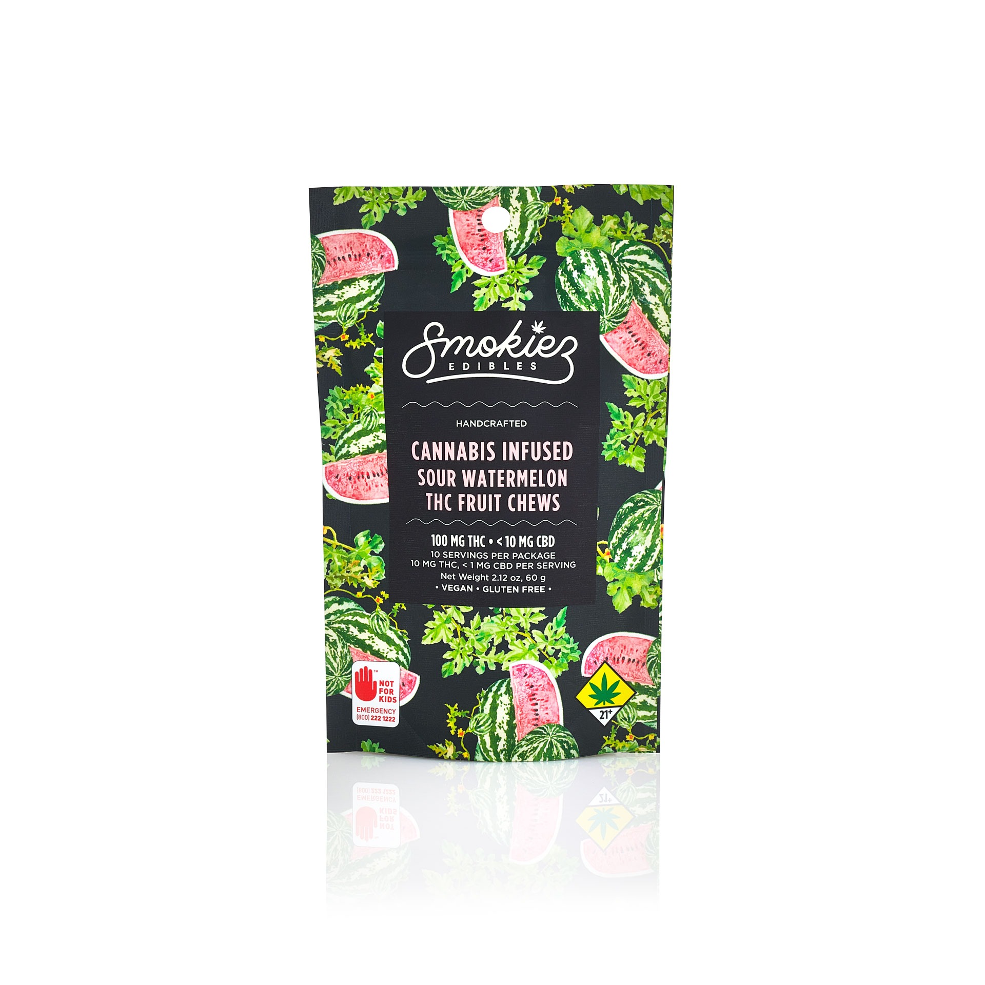 Photograph of product: Sour Watermelon (H) 100mg Fruit Chews