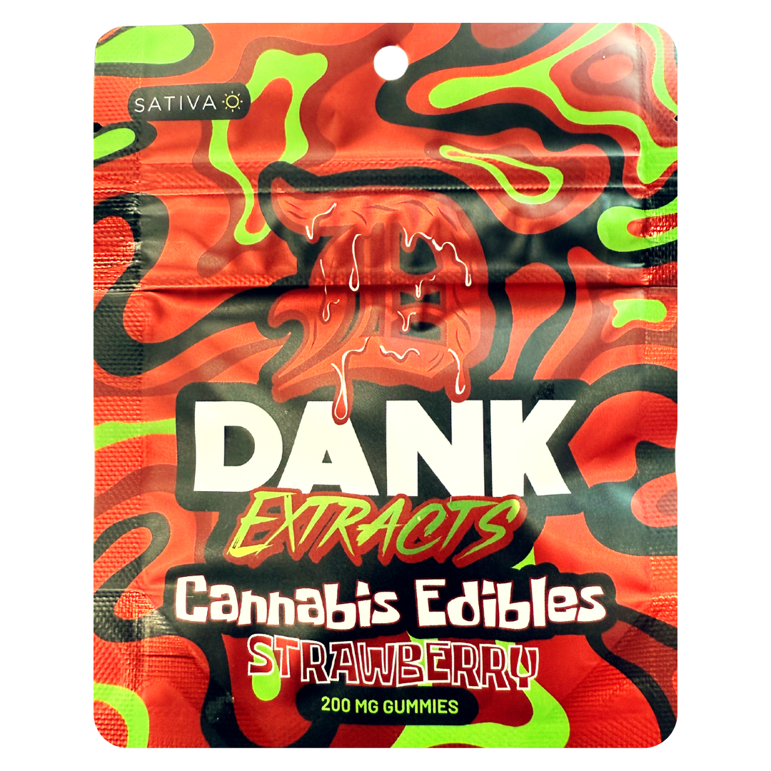 Photograph of product: Dank Extracts - 200MG Gummies - Strawberry