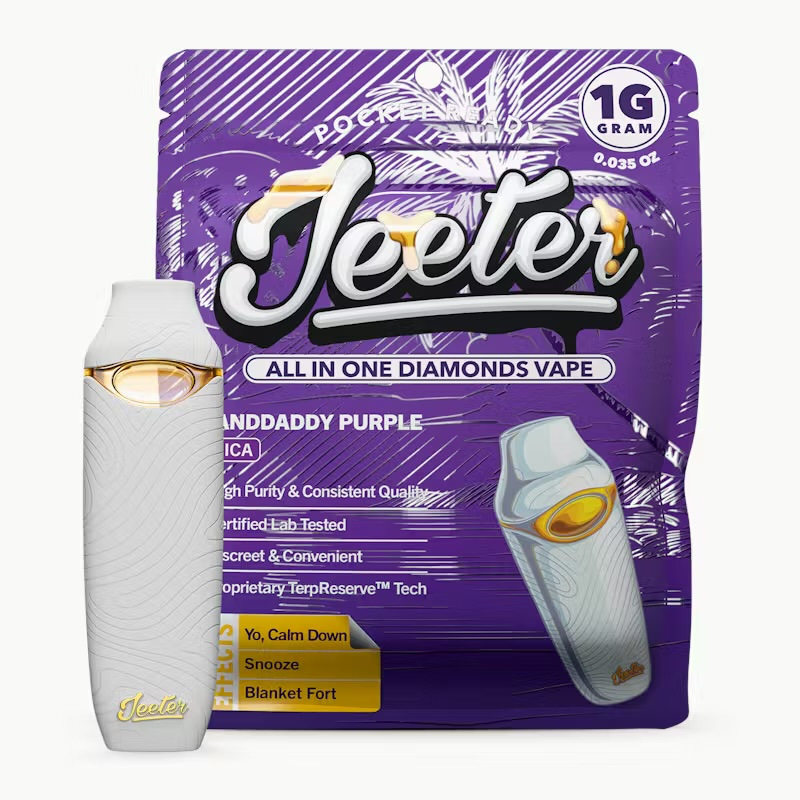 Photograph of product: JEETER - DISPOSABLE (LIQUID DIAMONDS) - INDICA - GRANDDADDY PURP