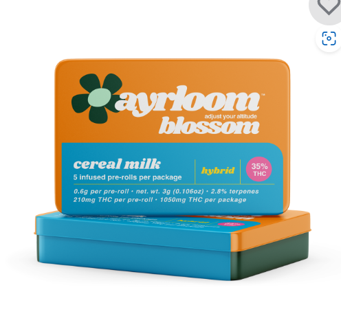 Photograph of product: Cereal Milk 0.6G 5PK Infused Pre-rolls |