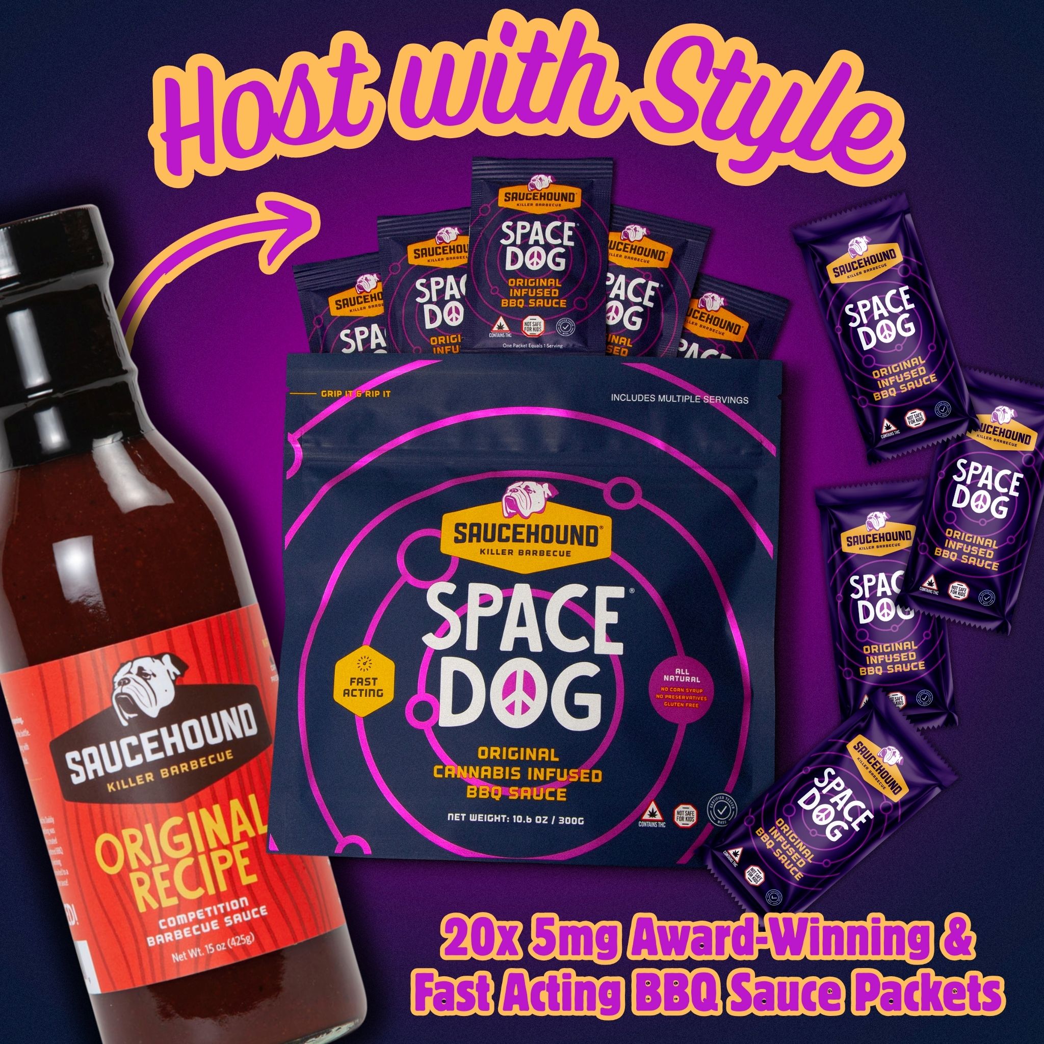 Photograph of product: Space Dog Original BBQ Sauce 2pk