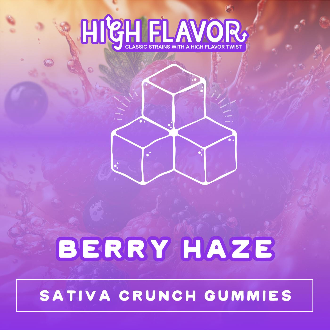 Photograph of product: Berry Haze RSO Oui'd Crunch Gummies | 100mg/20pc