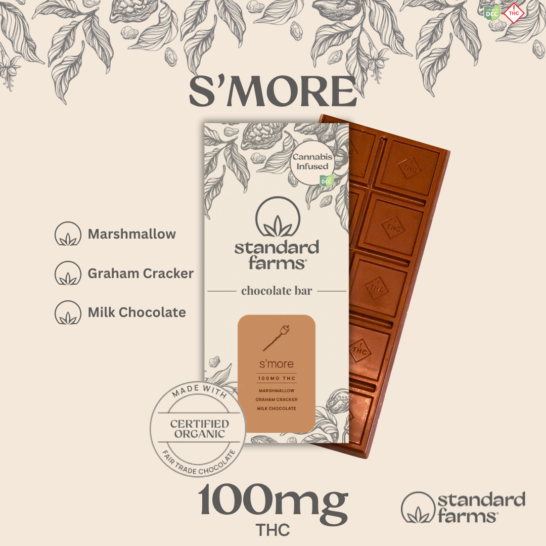 Photograph of Product: Standard Farms | 100mg | Edibles | Chocolates | 10pk | S'mores