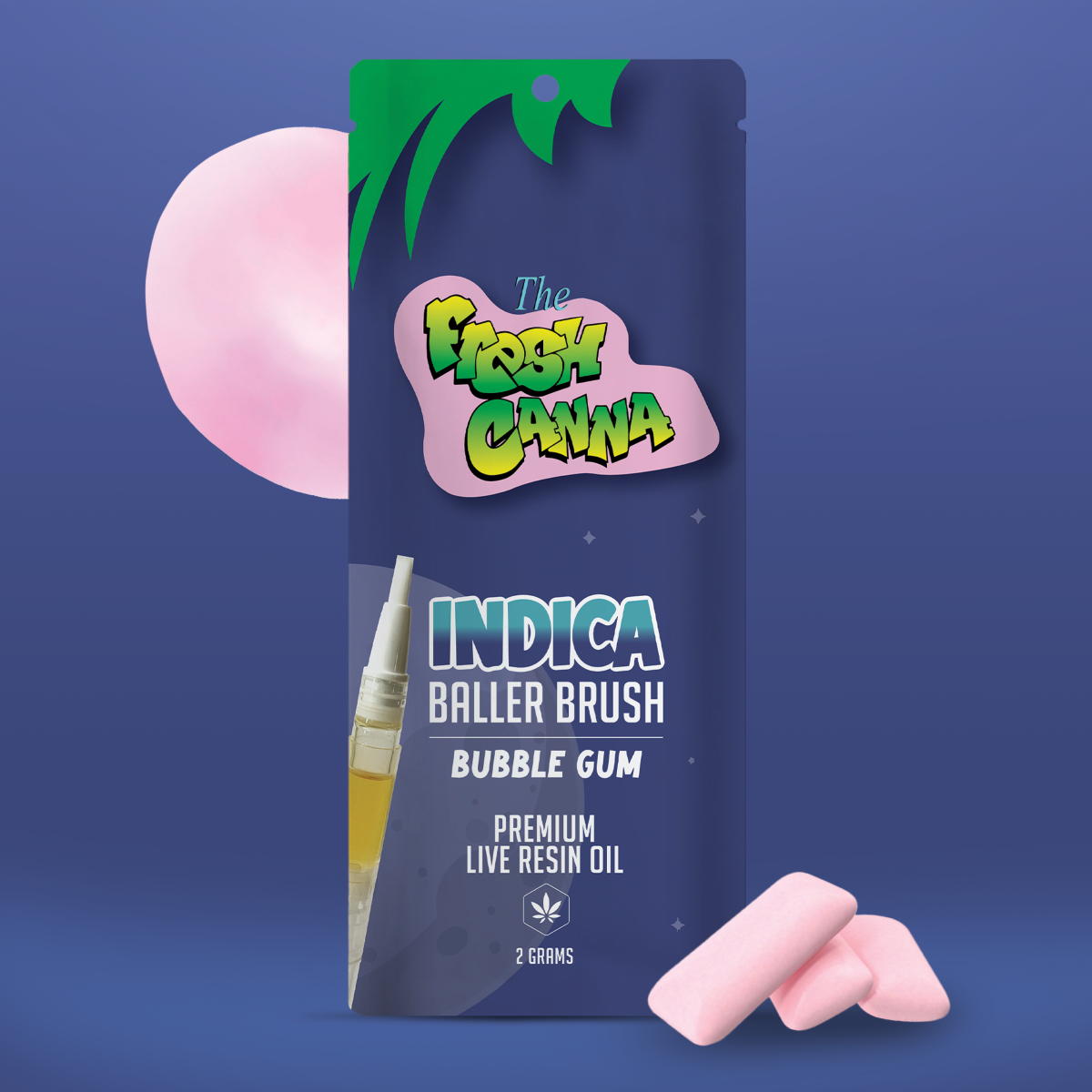 Photograph of product: FRESH CANNA - BUBBLE GUM - LIVE RESIN BALLER BRUSH