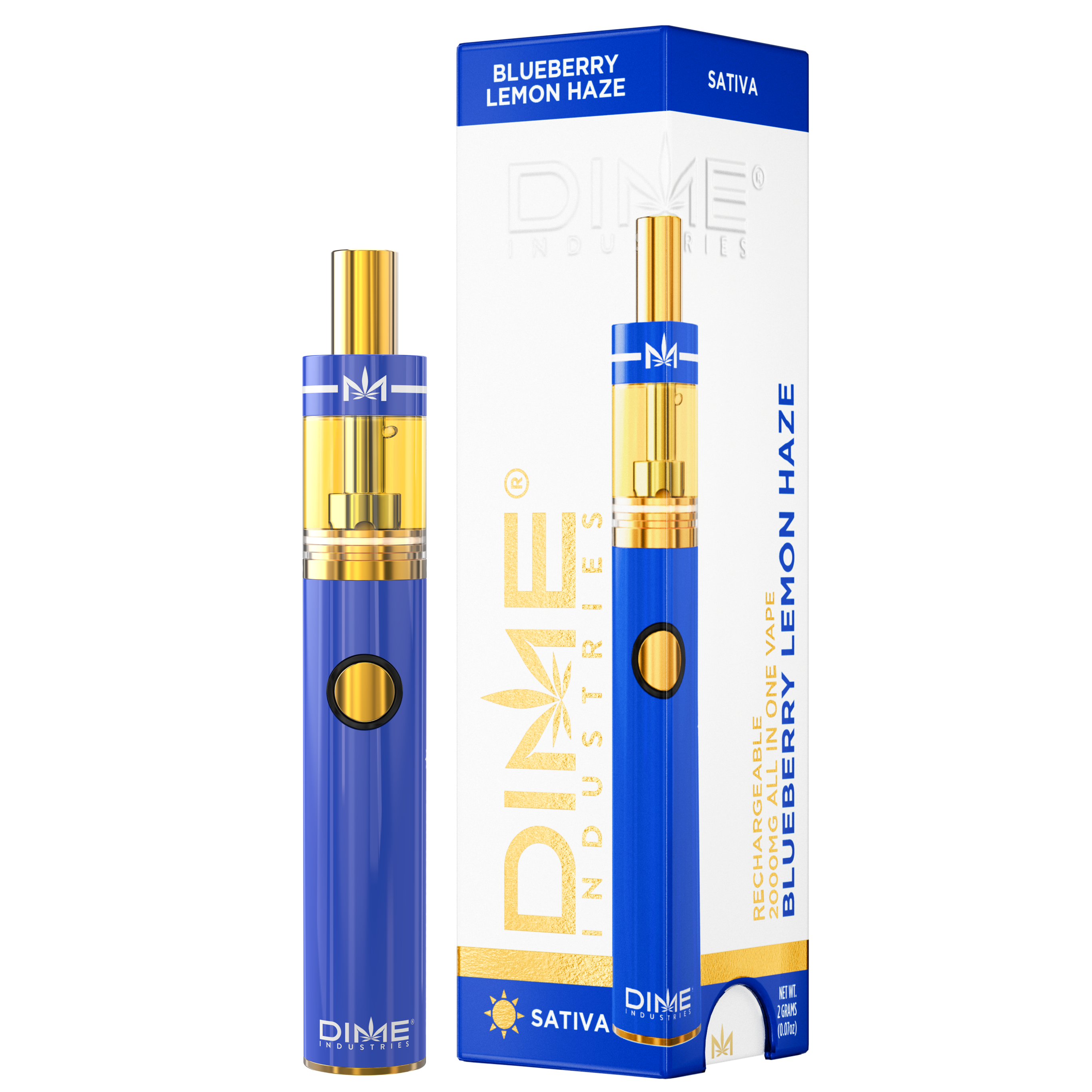 Photograph of product: Dime industries - Blueberry Lemon Haze - AIO Vape Pen