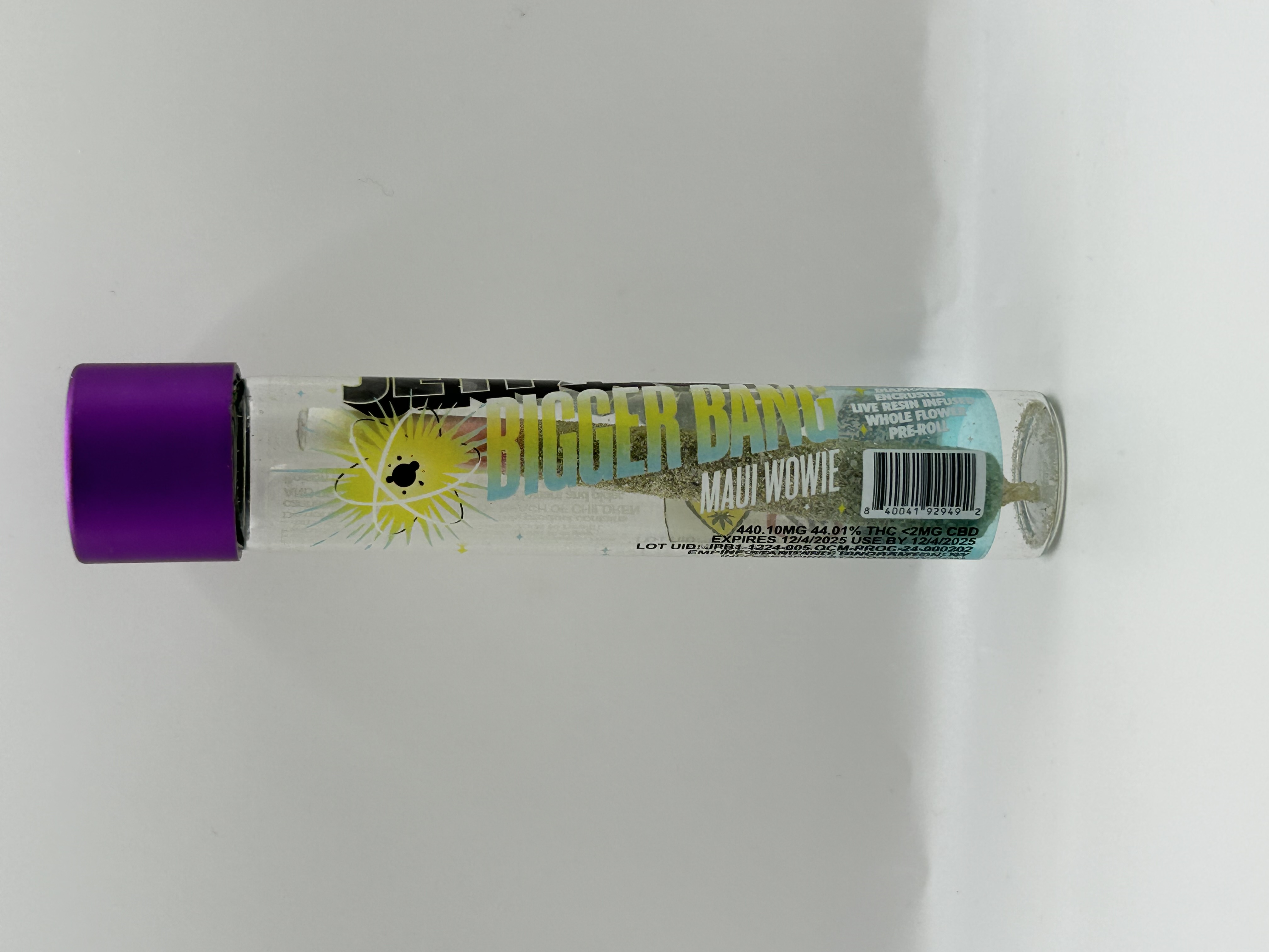 Photograph of product: Jetpacks | Maui Wowie | Live Resin Infused Preroll