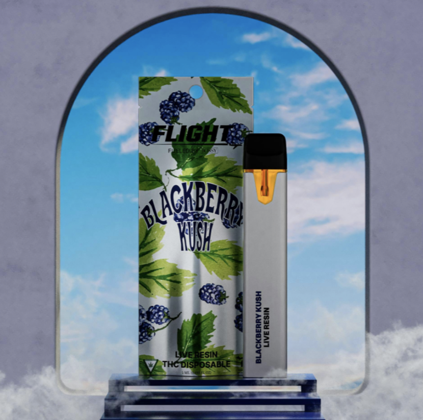 Photograph of Product: Flight - Blackberry Kush Live Resin Disposable