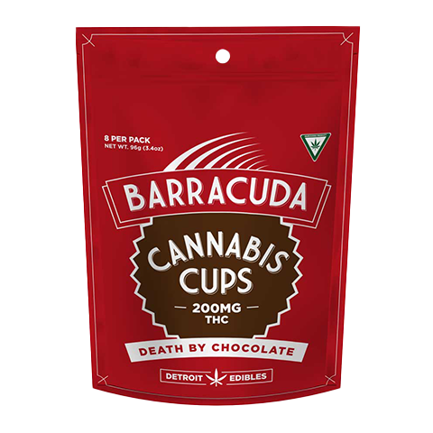 Photograph of product: Barracuda Death by Chocolate Cups (200mg TH-oui)
