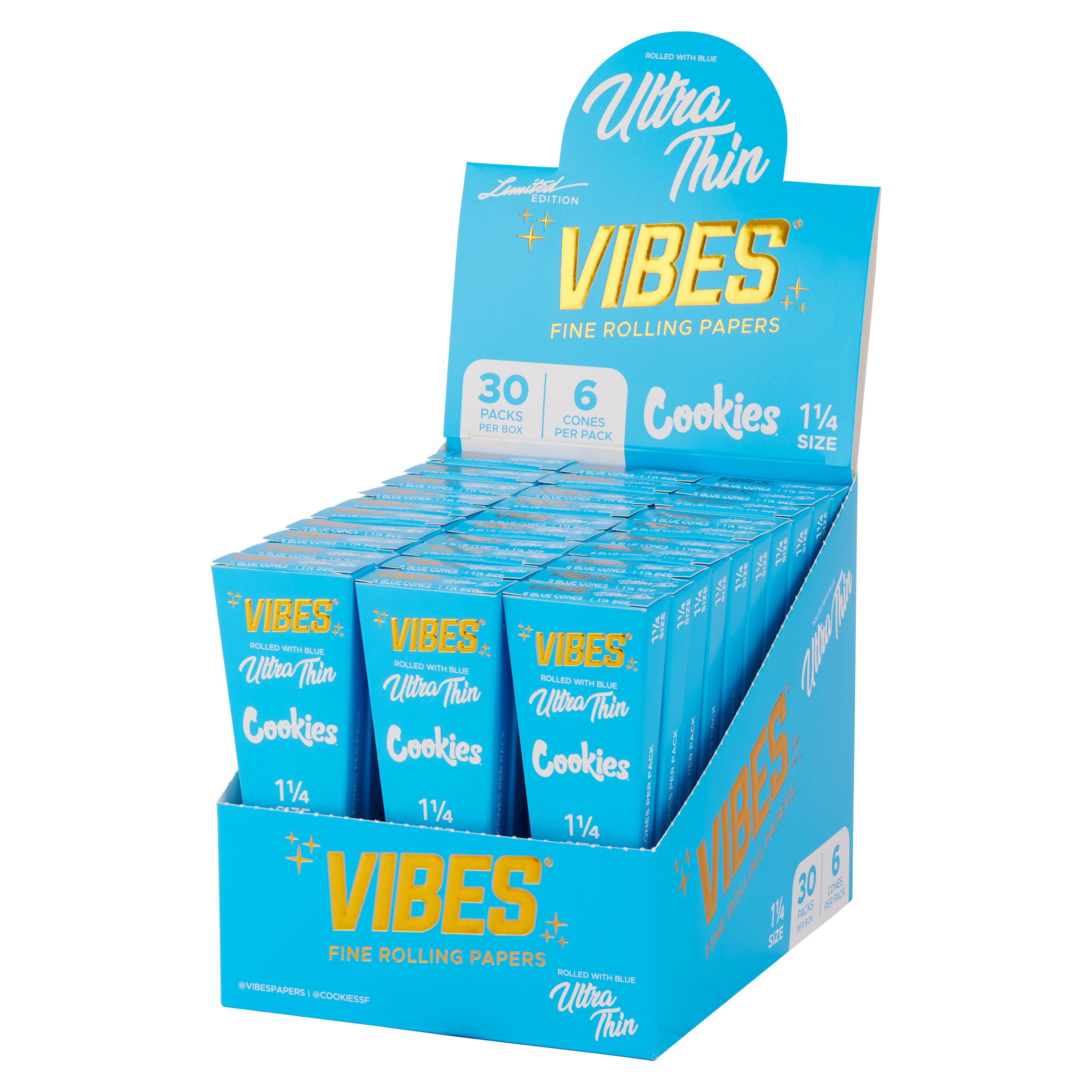 Photograph of product: VIBES x Cookies - Cones (Ultra-Thin) - - 1 1/4 Size