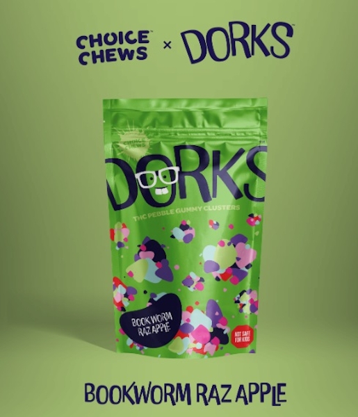 Photograph of product: Book Worm Raz Apple Crushed Pebble Gummy Bites | 10pk