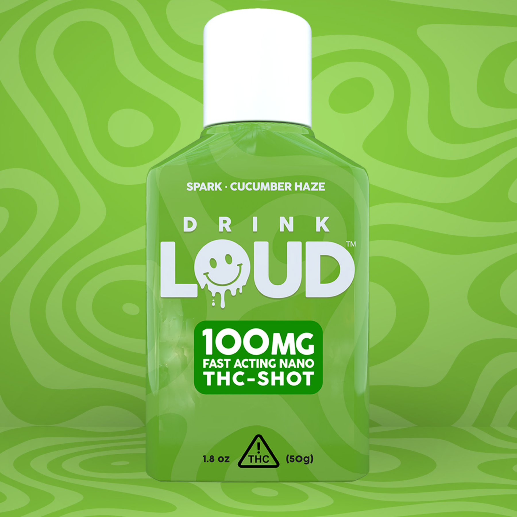 Photograph of product: Fast-Acting Nano Shot | Drink Loud | Cucumber Haze - Spark [50ml]