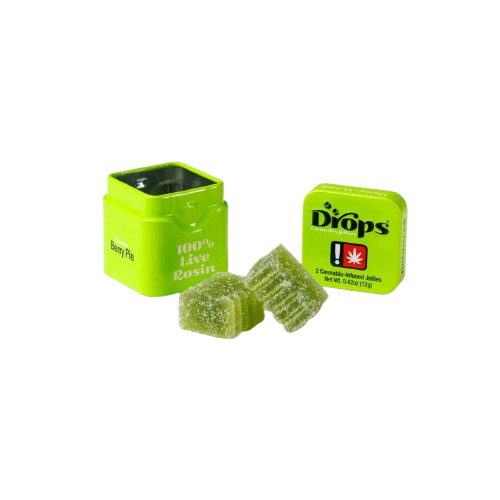 Photograph of product: Drops | Lime Live Rosin Gummy (2 Piece) | 100mg