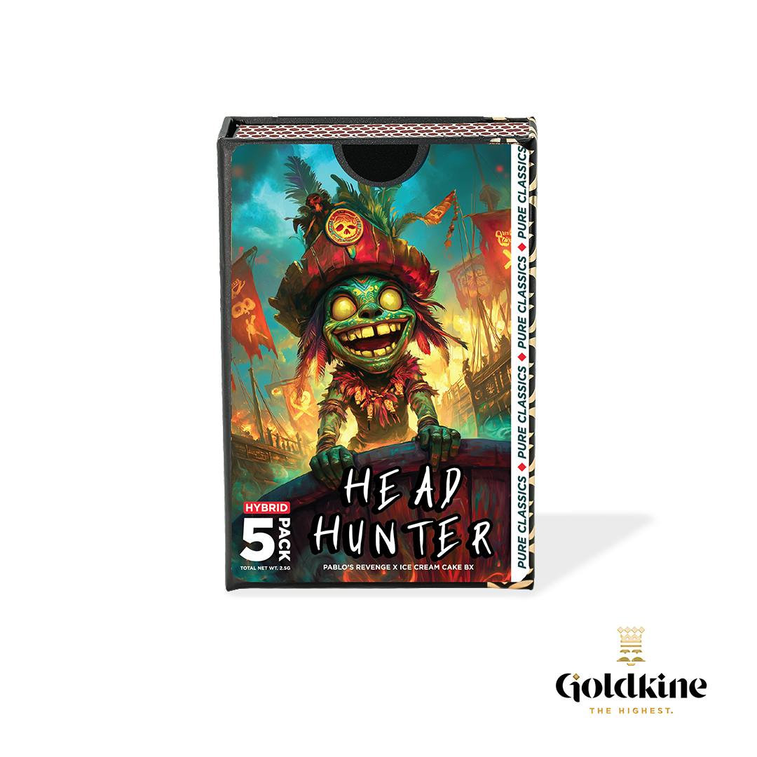 Photograph of product: Goldkine | Head Hunter | 5 Count Pre Roll Pack