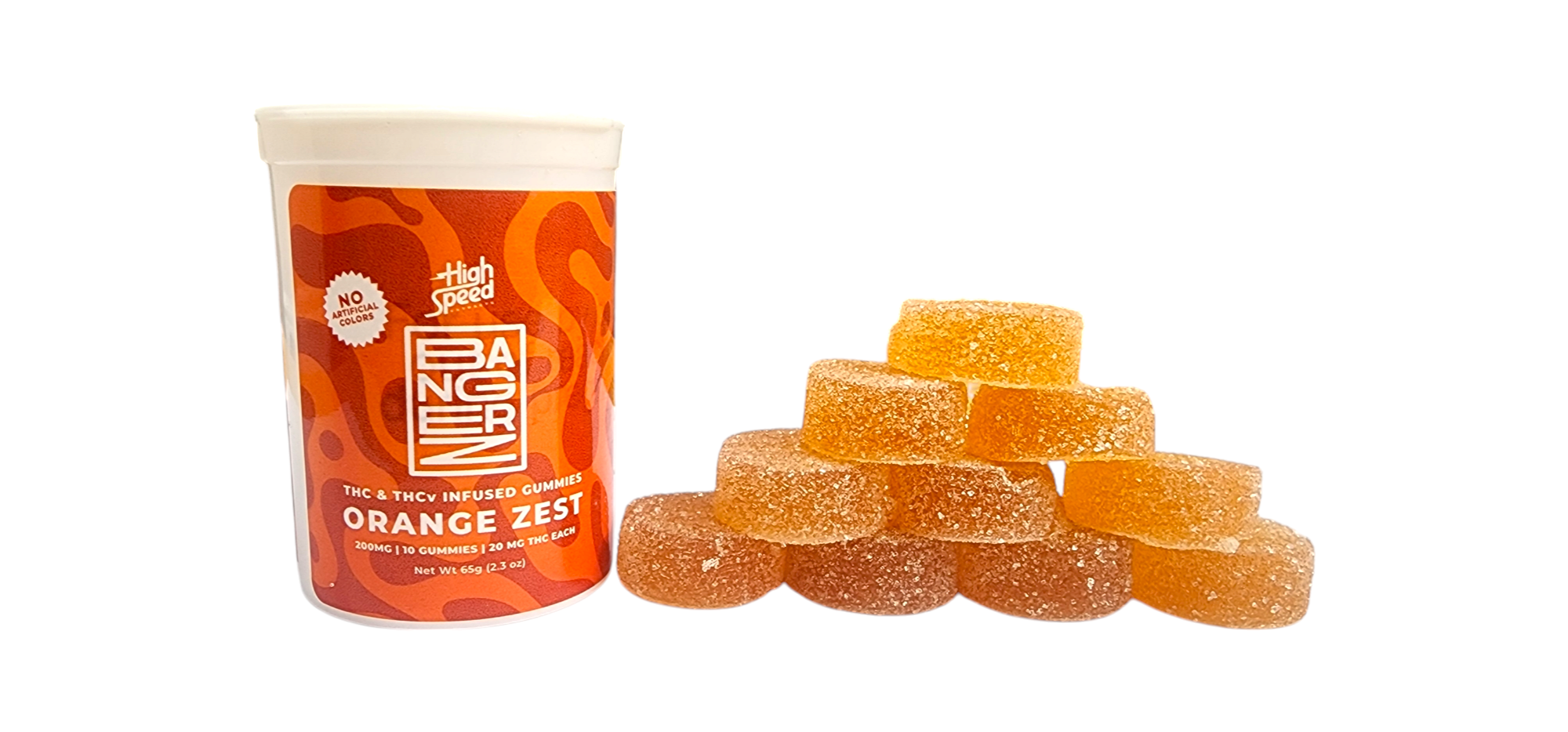 Photograph of product: 20mg ALT Cannabinoid Gummies - Bangerz Orange Zest (10 Pack) - HSE