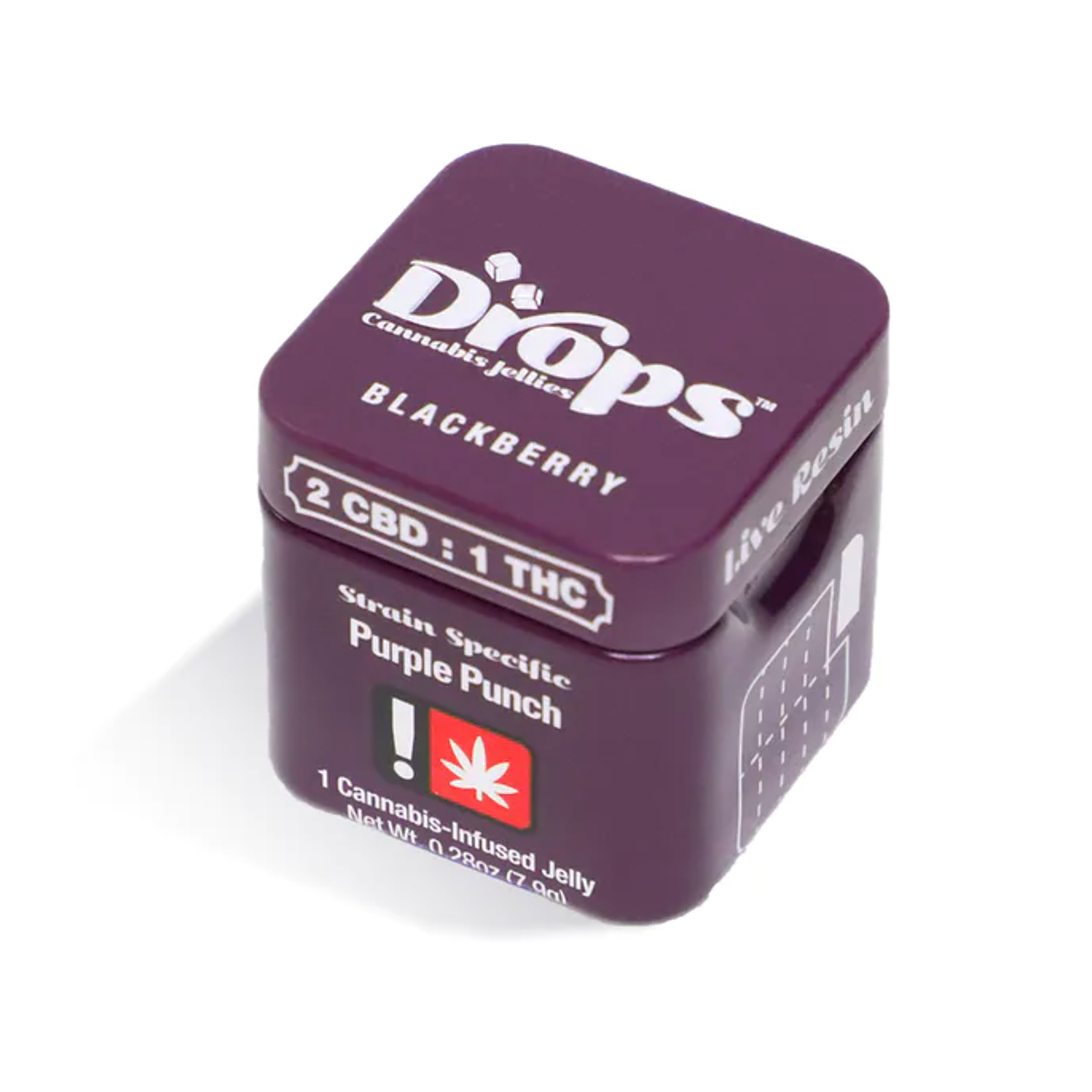 Photograph of product: Drops (2 CBD : 1 TH-oui) Blackberry Singles